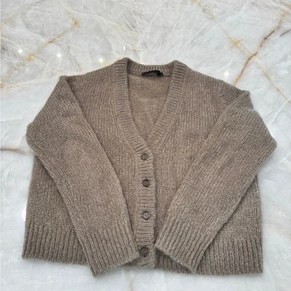 Jenni Kayne Cozy Mohair Cardigan - Tan - Picture 2 of 4